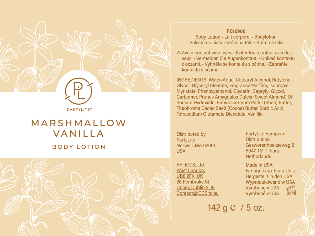 40967 002 004 party lite 5oz marshmallow vanilla body lotion tube aw v2 proof approved