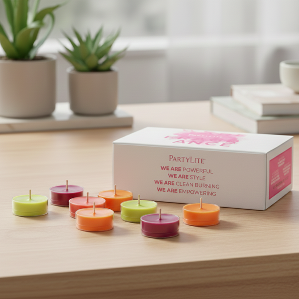 Lifestyle p84214 fruity zesty surprise 12 piece tealight sampler