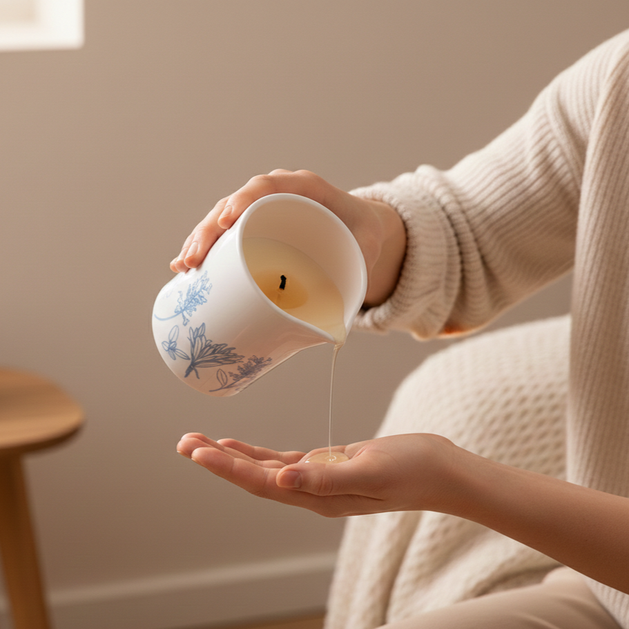 Massage candle c142029 lifestyle