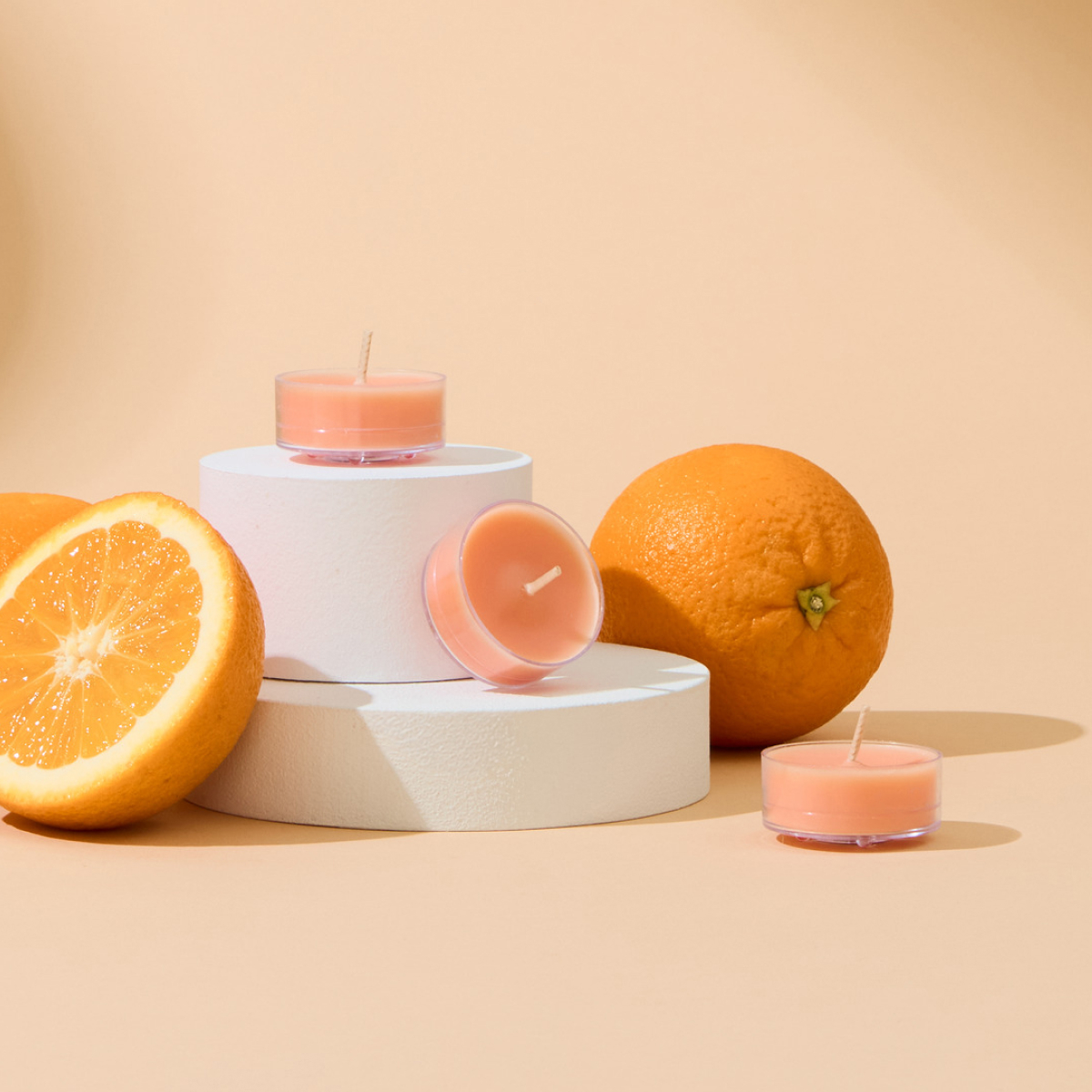 Twilight violet and patchouli tealights