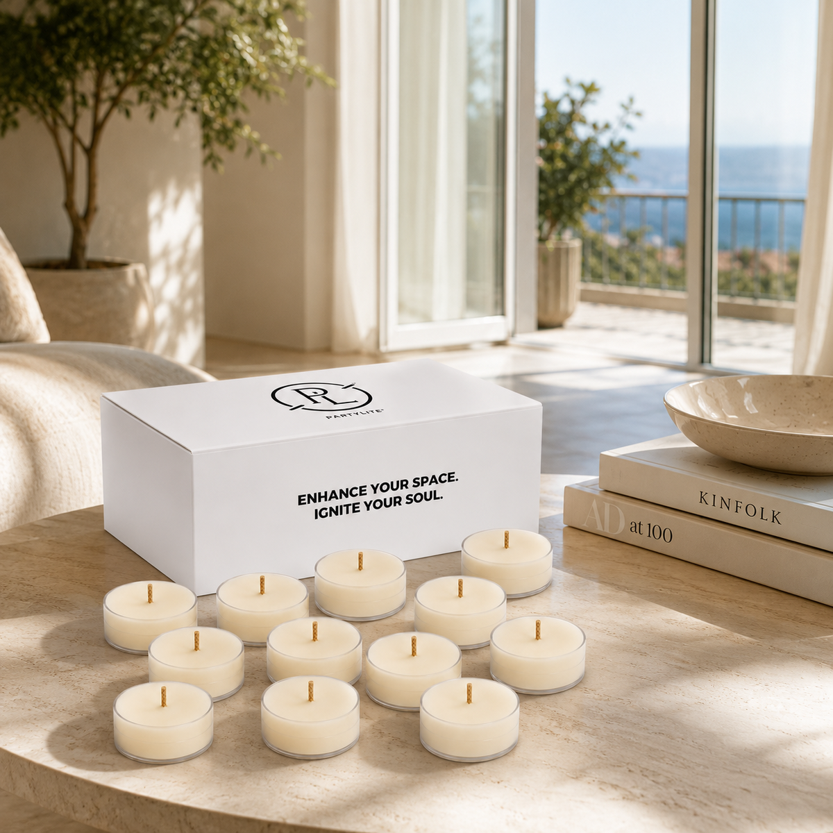 P84200 fresh collection 12 piece tealight sampler lifestyle1